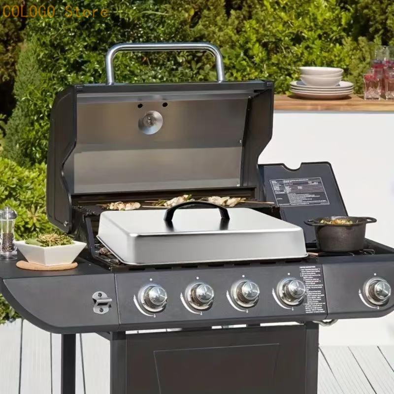 Camping Cooking Flat Top - Couvercle alimentaire carré pour cuisson à