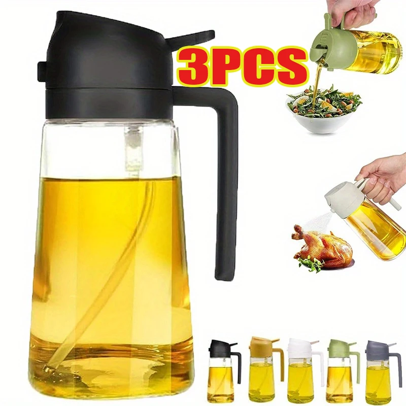Camping Cooking Full Set - Bouteille pulvérisateur d'huile 2-en-1 en plastique