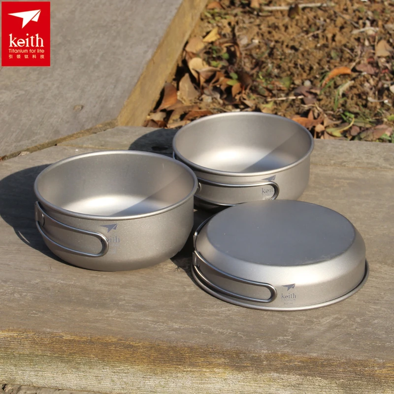 Camping Cooking Survival - Pamono-Ensemble d'ustensiles de cuisine en titane,