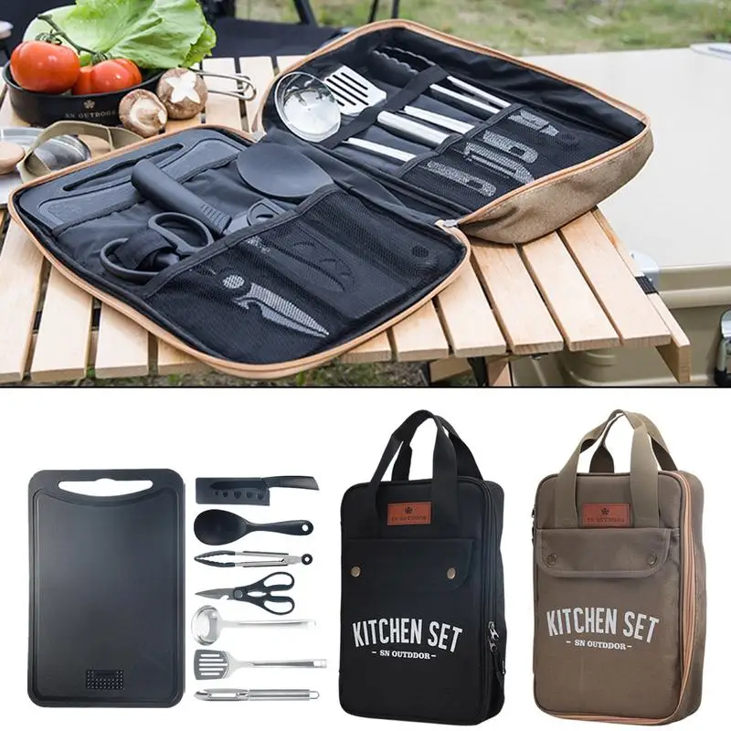 Camping Cooking Full Set - Ensemble de 8 ustensiles de cuisine