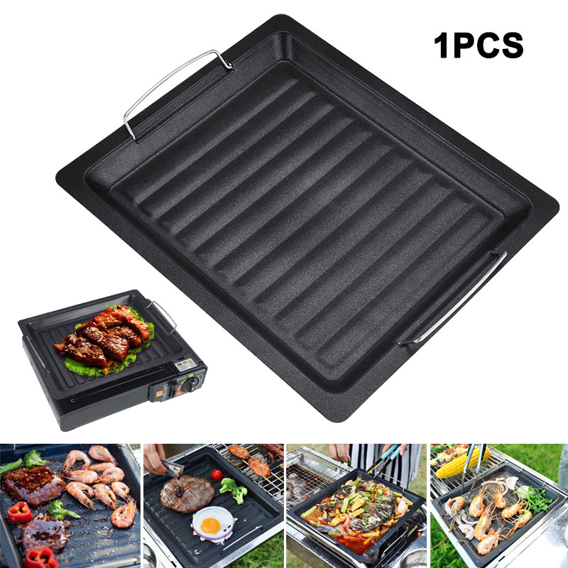 Camping Cooking Survival - Poêle à griller carrée épaisse pour