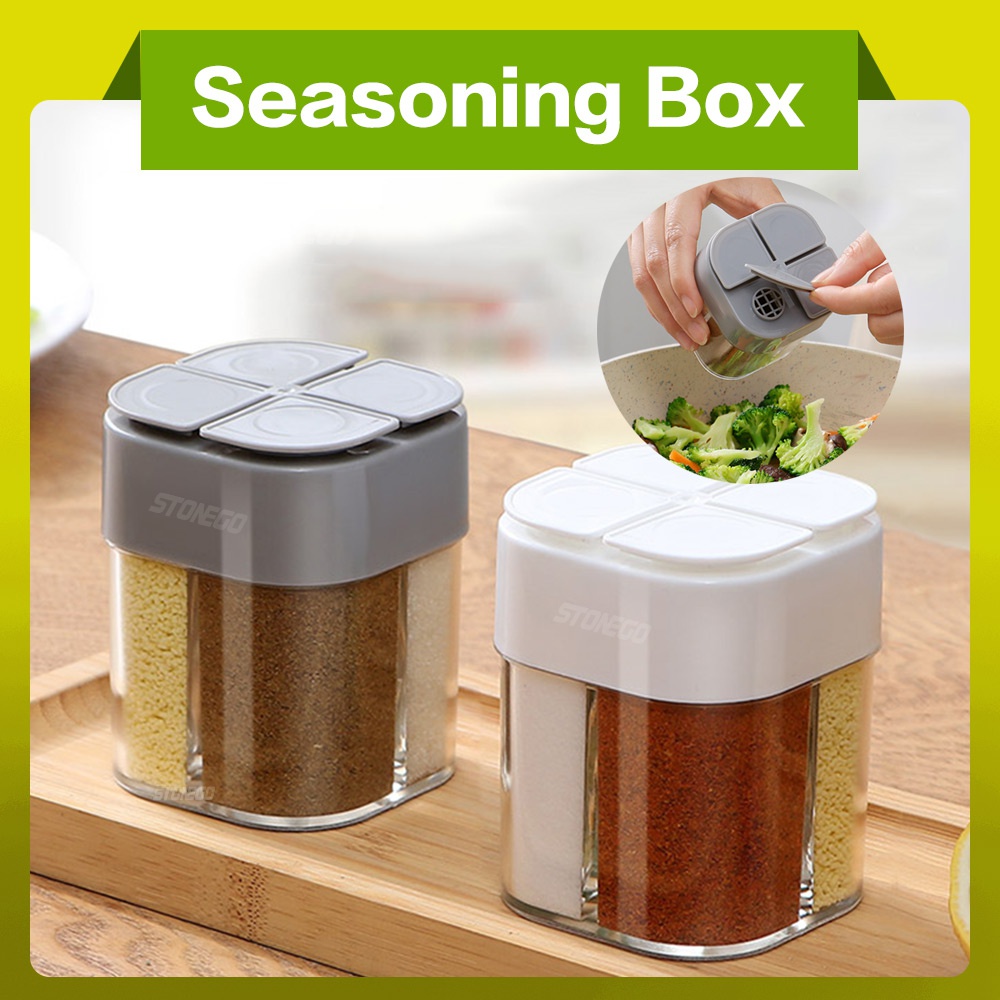 Camping Cooking Full Set - Distributeur d'épices 4-en-1 en plastique avec