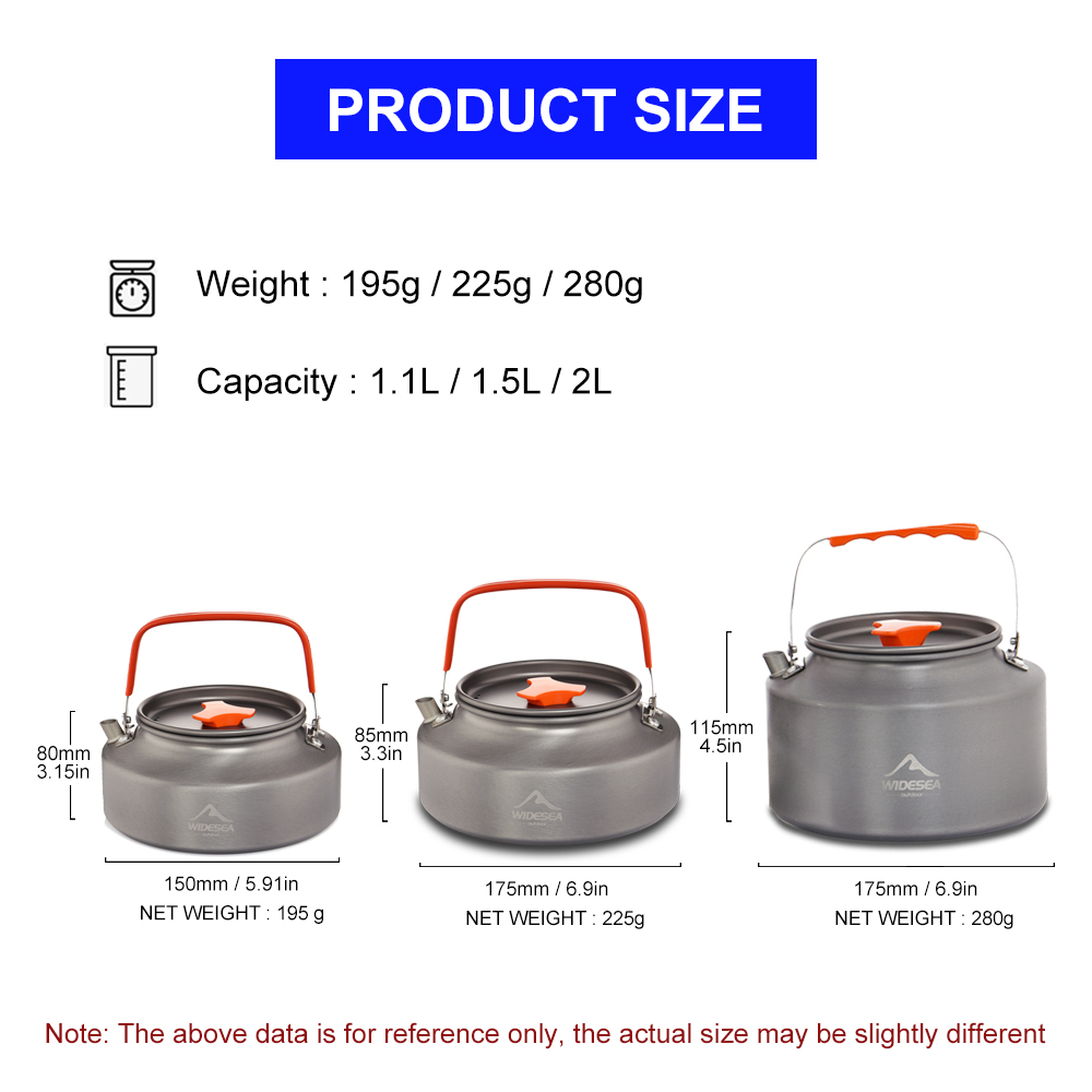 Widesea – bouilloire à eau de  - Camping Cooking Full Set avis et prix