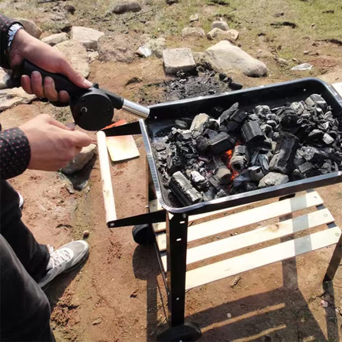 Souffleur de barbecue portable - Camping Cooking Full Set avis et prix