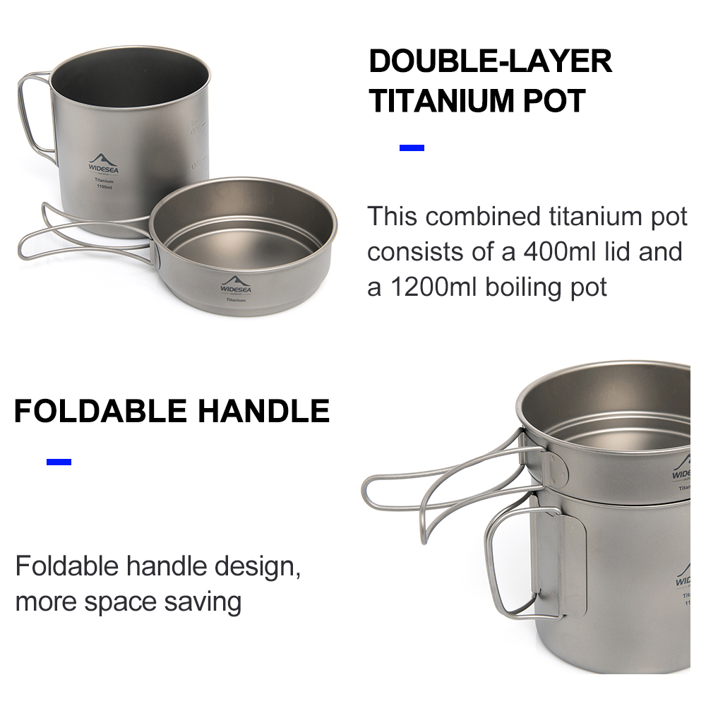 Widesea – pot de camping ultra - Camping Cooking Pan Set avis et prix