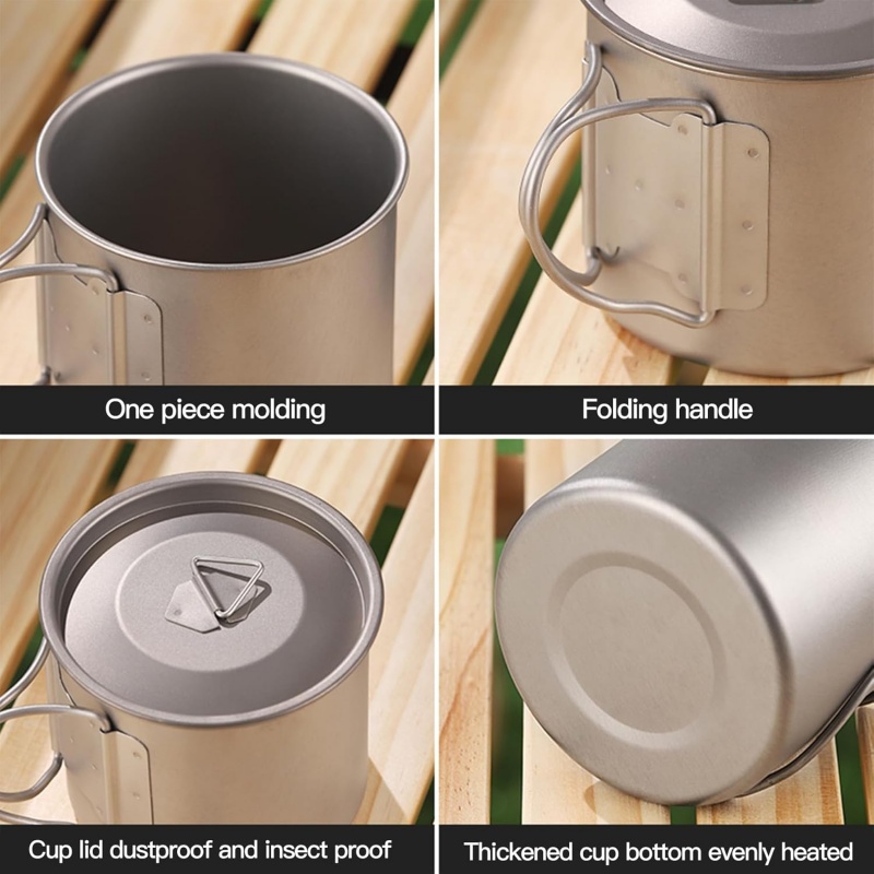 Tasse de camping en titane ave - Camping Cooking Survival avis et prix