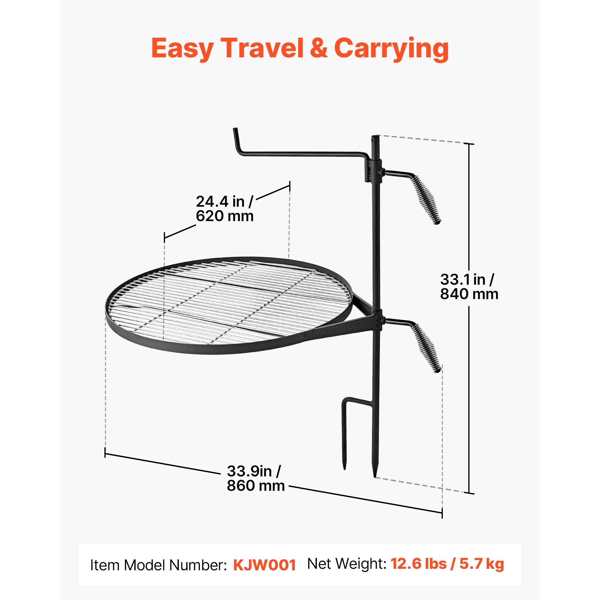 Grille de camping pivotante ro - Camping Cooking Over Fire avis et prix