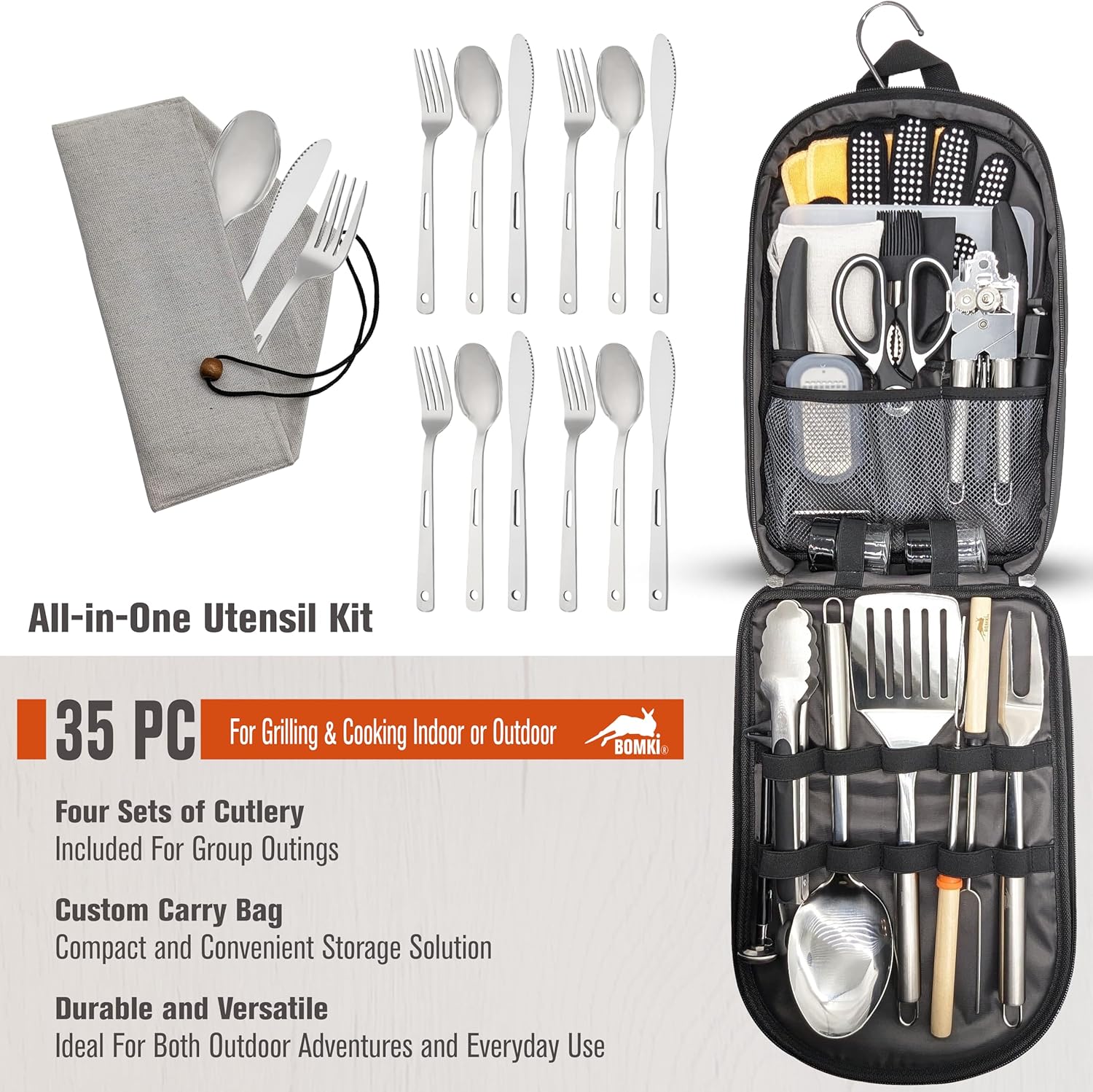 Ensemble d'ustensiles de cuisi - Camping Cooking Essentials Kit avis et prix