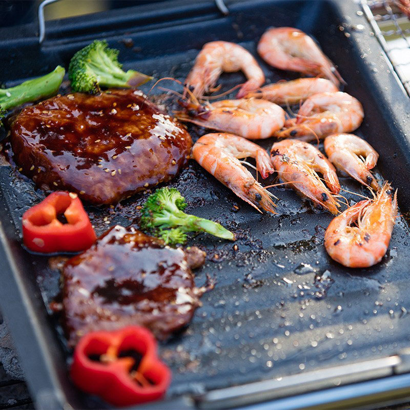 Poêle à griller carrée épaisse - Camping Cooking Survival avis et prix