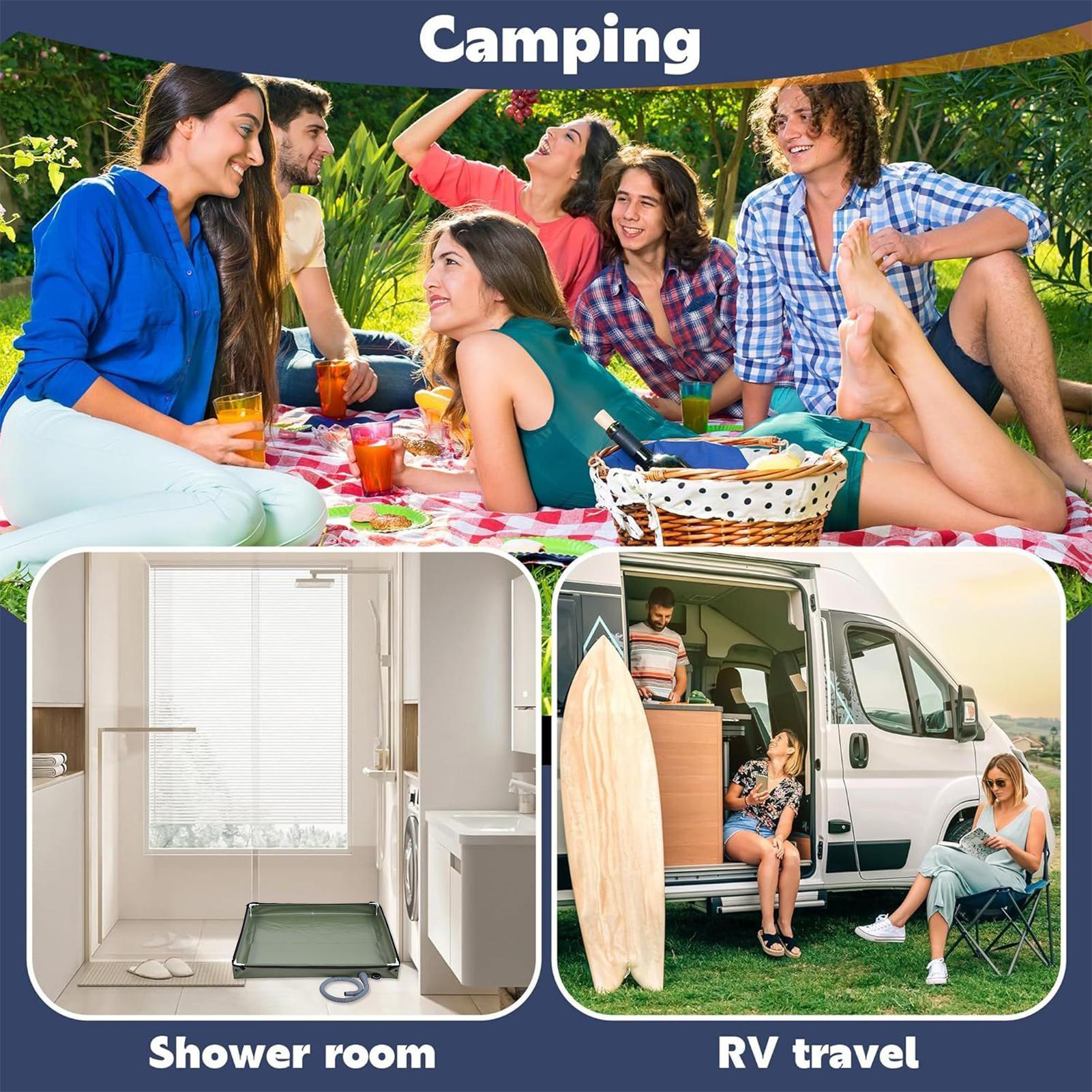 Base de douche pliable pour te - Camping Cooking Survival avis et prix