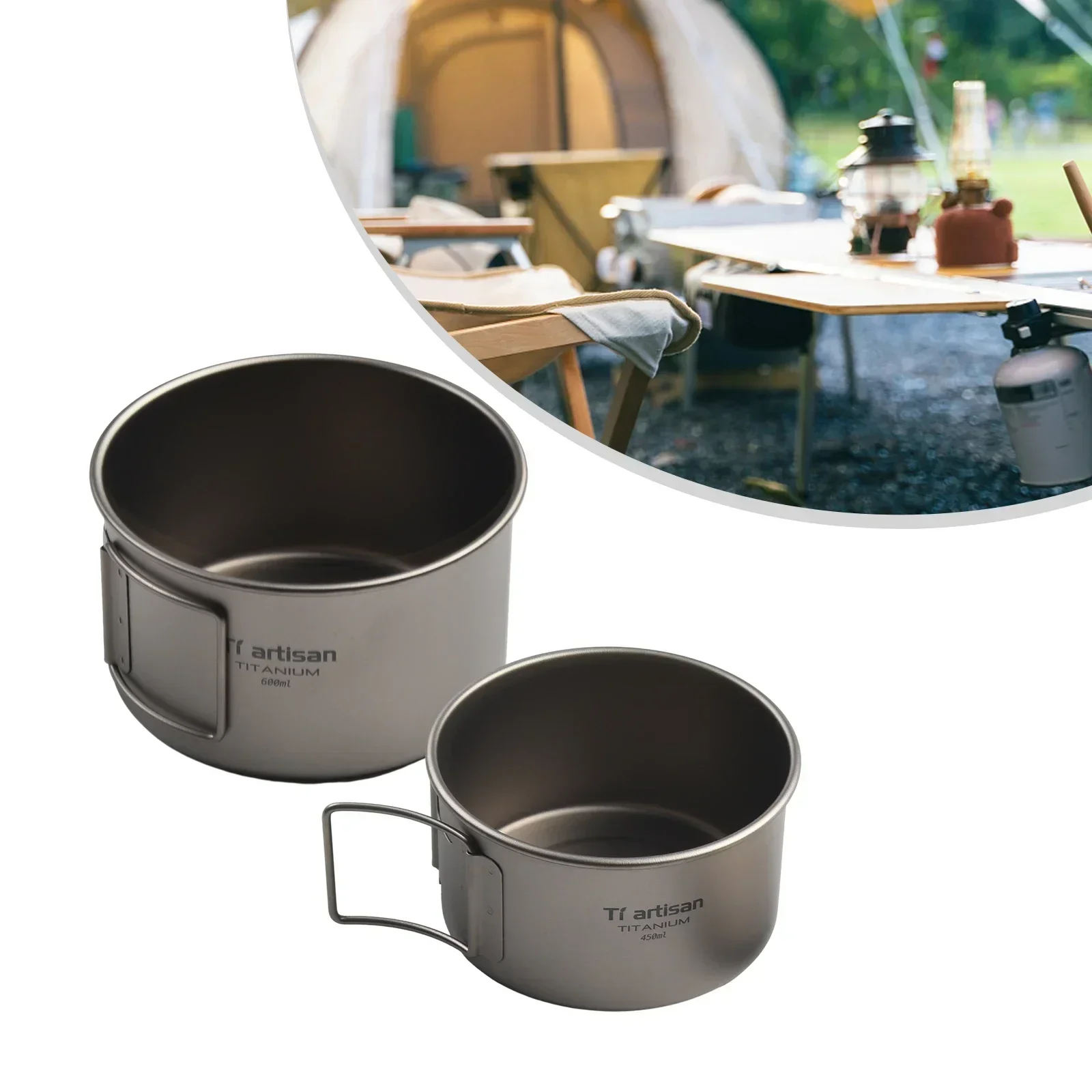 Filles en titane avec poignée  - Camping Cooking Survival avis et prix