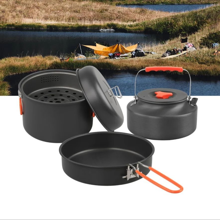 Ensemble d'ustensiles de cuisi - Camping Cooking Pan Set avis et prix