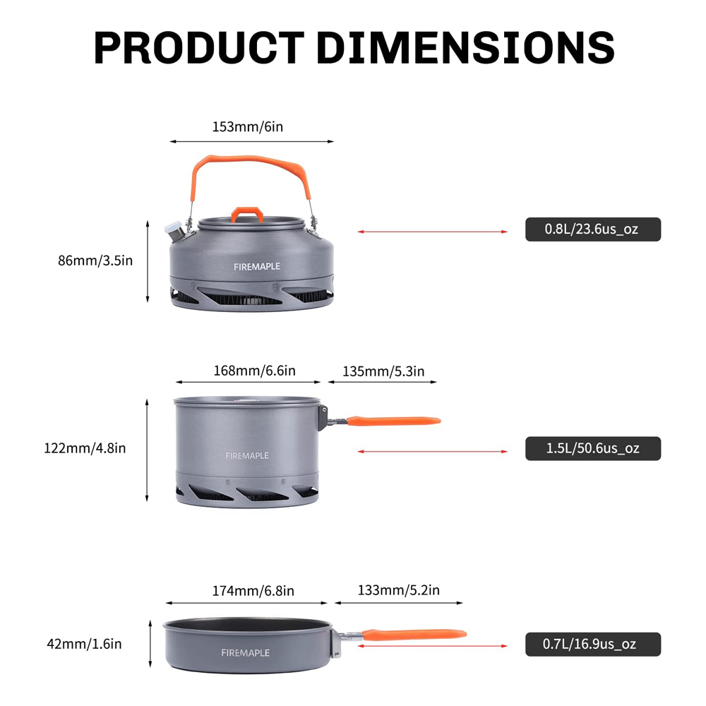 Fire Maple Camping Ustensiles  - Camping Cooking Pan Set avis et prix