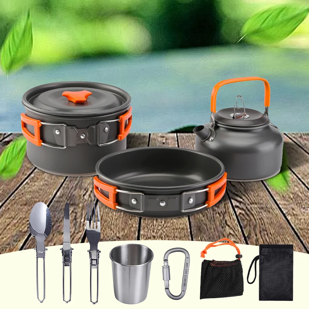 Kit de cuisine de camping, bou - Camping Cooking Pan Set avis et prix