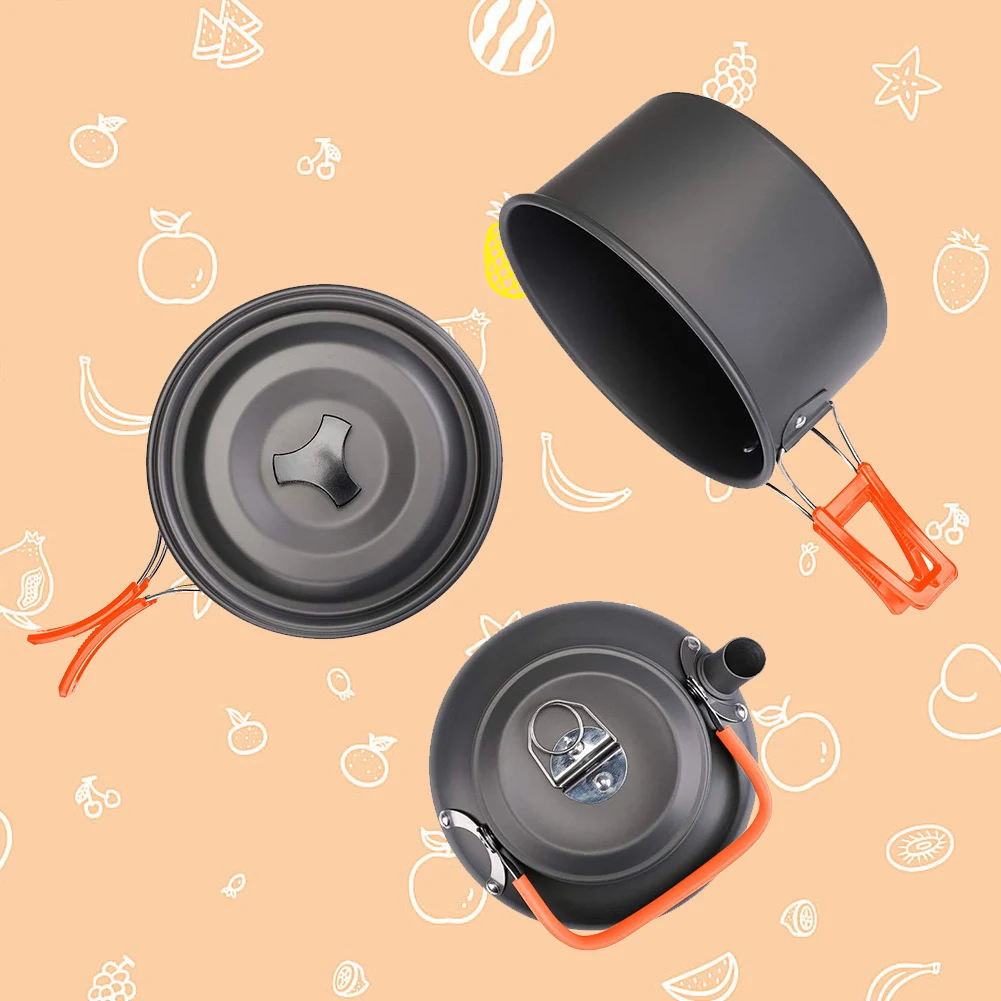 Kit de cuisine de camping, bou - Camping Cooking Pan Set avis et prix
