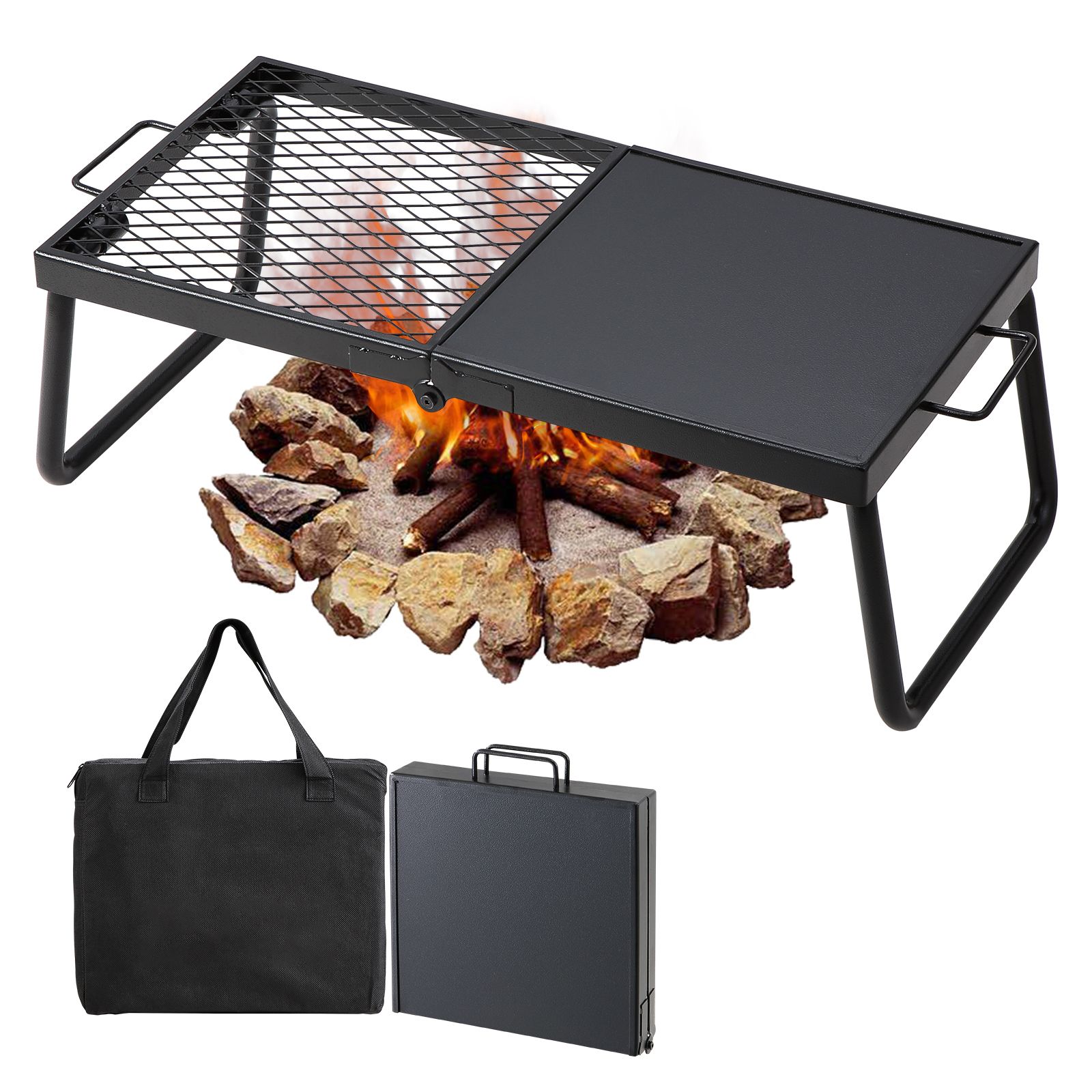 Grille de camping pliable, gri - Camping Cooking Over Fire avis et prix