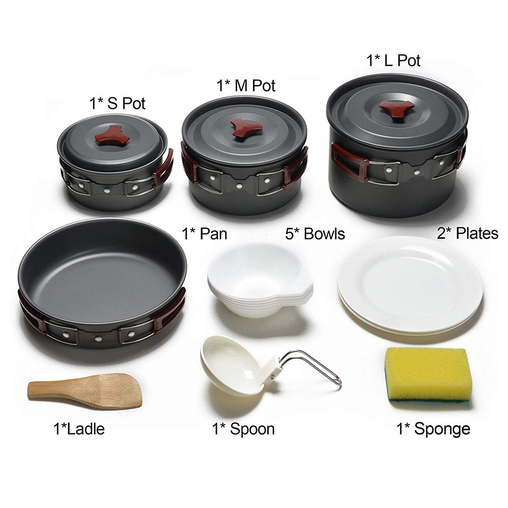 Kit de batterie de cuisine de  - Camping Cooking Full Set avis et prix