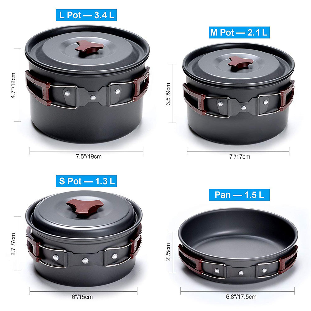 Kit de batterie de cuisine de  - Camping Cooking Full Set avis et prix